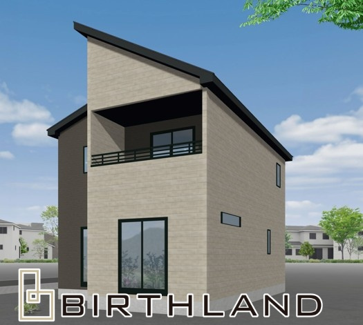 新築戸建・建売　町庭坂字一本杉　GRAFARE　全4棟の外観パース|南東　外観予想