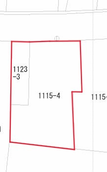 三井郡大刀洗町上高橋　古屋付土地の土地図