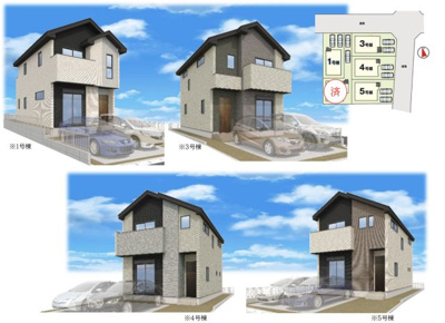 【外観パース】 | 名東区大針1期(全5棟) | キャンペーン対象物件です♪詳細は弊社ホームページもしくはスタッフまでお気軽にお問合せ下さいませ♪ お役に立てる自信があります♪
