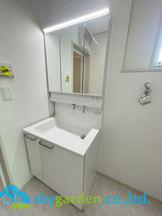 茅ヶ崎市今宿　新築戸建　全8棟8号棟の独立洗面台