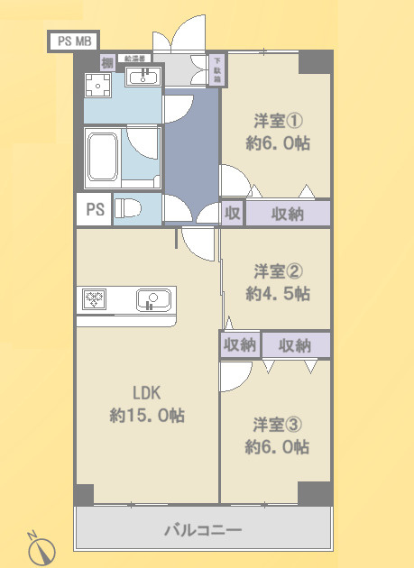 コンドミニアム葛西　9階の間取り