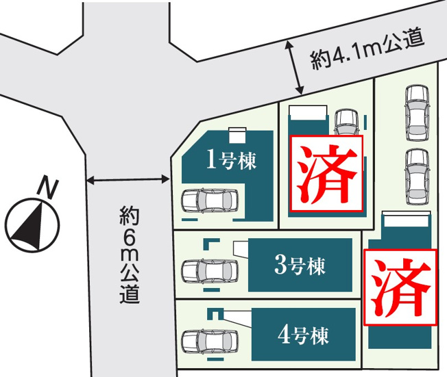 【区画図】さいたま市浦和区駒場1丁目Ⅱ期　4号棟