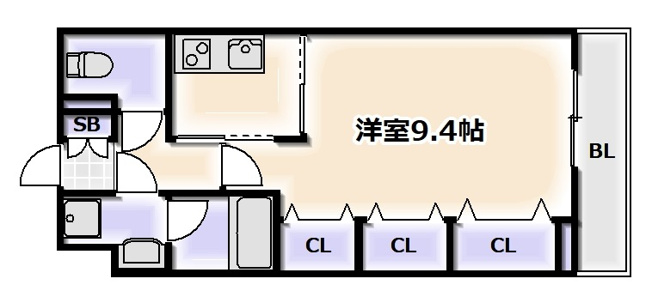 【間取り】 | ウィルテラスなんば南