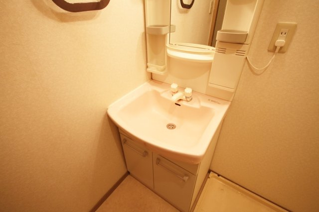 カーサアゼリアAの洗面所|コンパクトで使いやすい洗面所