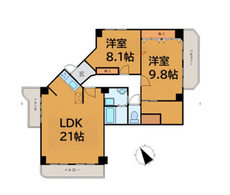 【間取り】 | シャンボール山手A棟