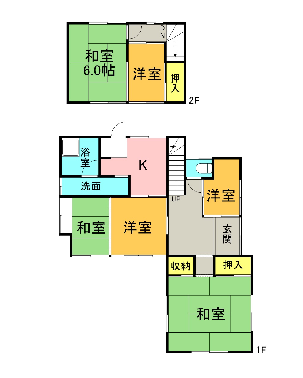 日立市宮田町2丁目　中古戸建の間取り|内装リフォーム済みの物件です♪