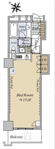 セントラルレジデンス新宿シティータワーの間取り