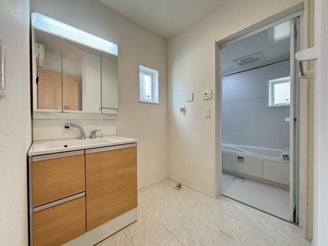 北葛飾郡松伏町　田中3丁目　新築戸建　全8棟の洗面所|使いやすい洗面所です