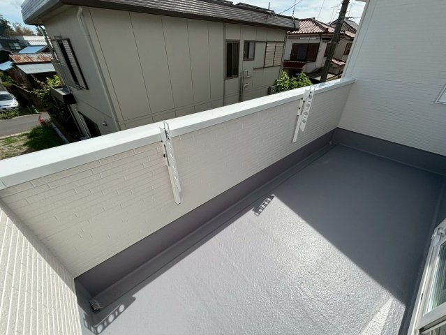 北葛飾郡松伏町　田中3丁目　新築戸建　全8棟のバルコニー|陽当たり良好なバルコニーです