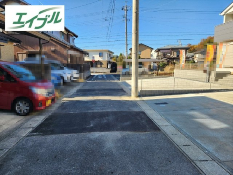 小牧市大字本庄字郷浦　新築戸建　1号地の前面道路含む現地写真|前面道路含む現地写真です