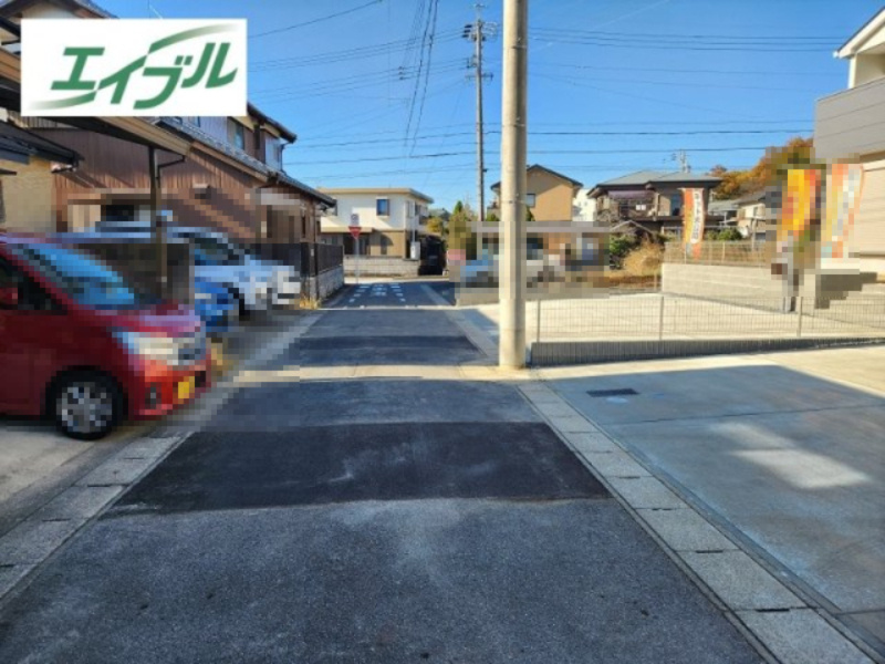 小牧市大字本庄字郷浦　新築戸建　2号地の前面道路含む現地写真|前面道路含む現地写真です