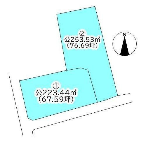 西喜光地町　売土地 2区画①の区画図