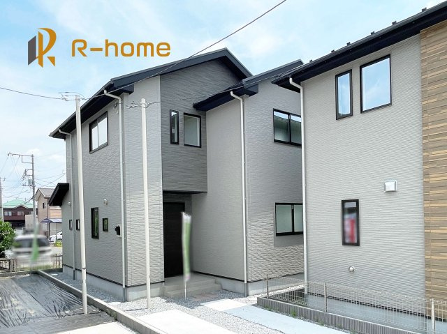 小山市粟宮6期　新築戸建て　2号棟の外観|ご予約を頂ければ、『平日』はもちろん『早朝』や『夜間』もご見学可能です♪お気軽にお申し付けください♪