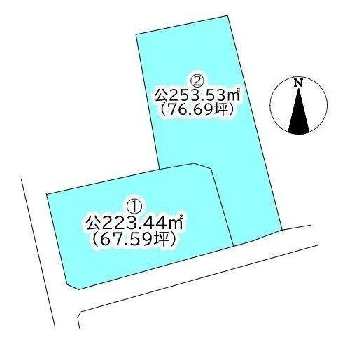 西喜光地町　売土地 2区画②の区画図