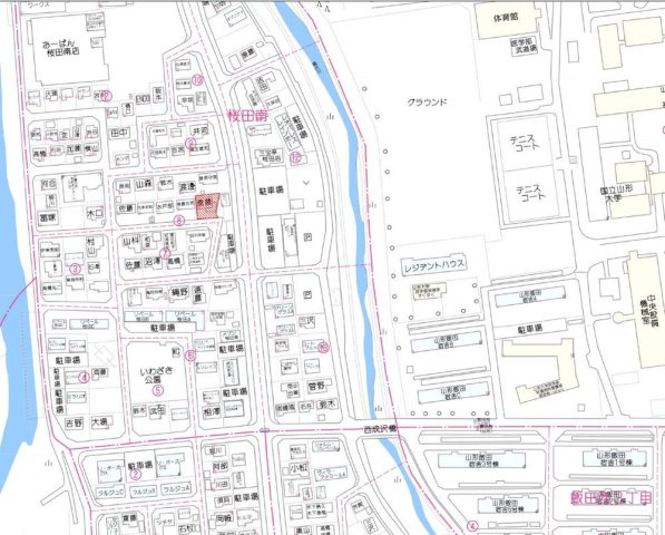 山形市桜田南【中古住宅】の地図|ご案内図