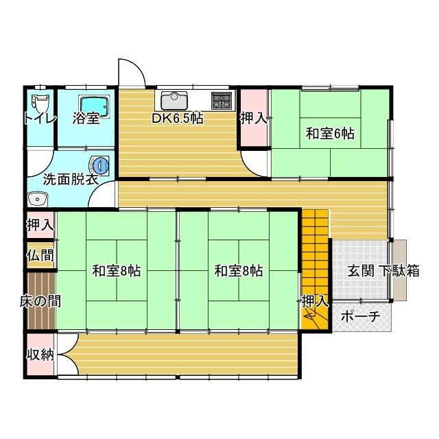 山形市桜田南【中古住宅】の間取り|1階間取り図