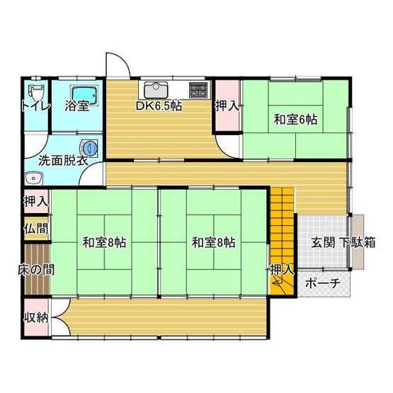 【間取り】 | 山形市桜田南【中古住宅】 | 1階間取り図