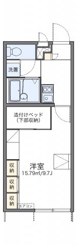明石市大久保町江井島のアパートの間取り