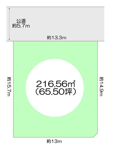 神戸市北区君影町4丁目土地の土地図