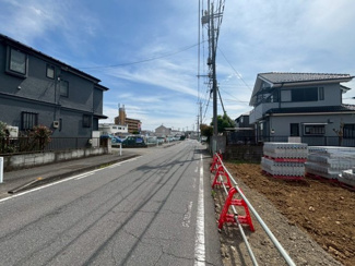 【前面道路含む現地写真】 | 狭山市笹井2丁目　建築条件なし売地　西武新宿線『狭山市駅』バス15分　【笹井小学区】