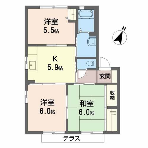 シャーメゾンさくら坂Ｃの間取り