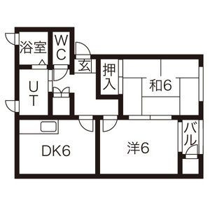 メゾンリリーフ長岡 B棟の間取り