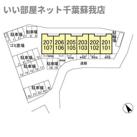 ディアコート五井の区画図