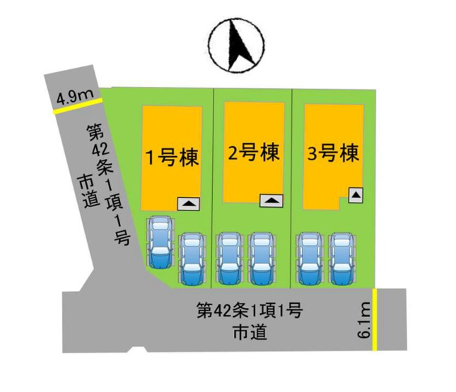 【区画図】 | 福岡市東区香住ケ丘5丁目1期　1号棟（全3棟）【仲介手数料無料・0円】 | 区画図です。1号棟