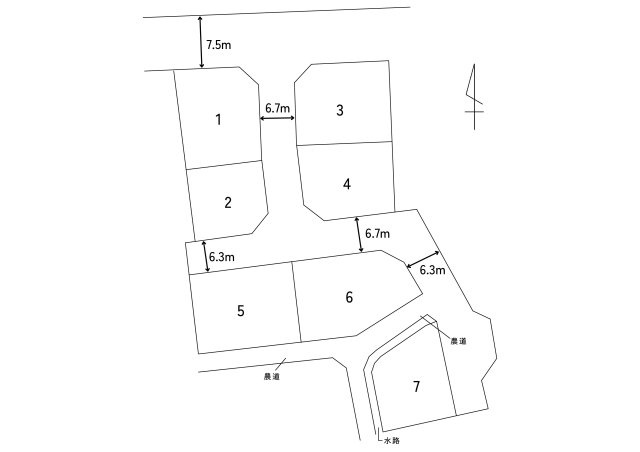 天神ノ下エコタウンの区画図