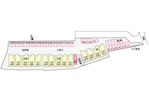コンフィーエⅡの区画図