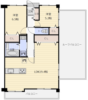 【間取り】 | ユニライフ宇治六番館　7階建て7階部分