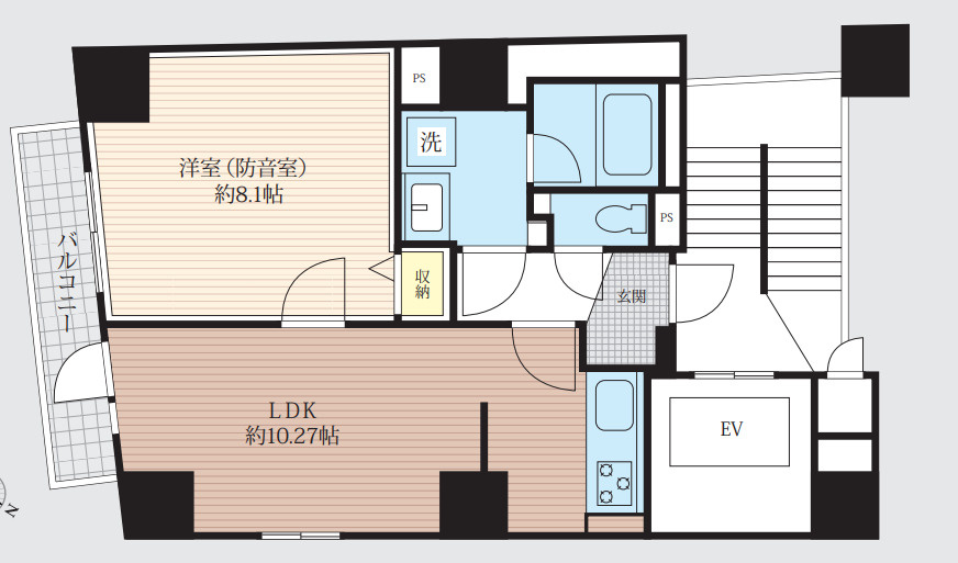 「防音マンション」VORT 白山レジデンスの間取り