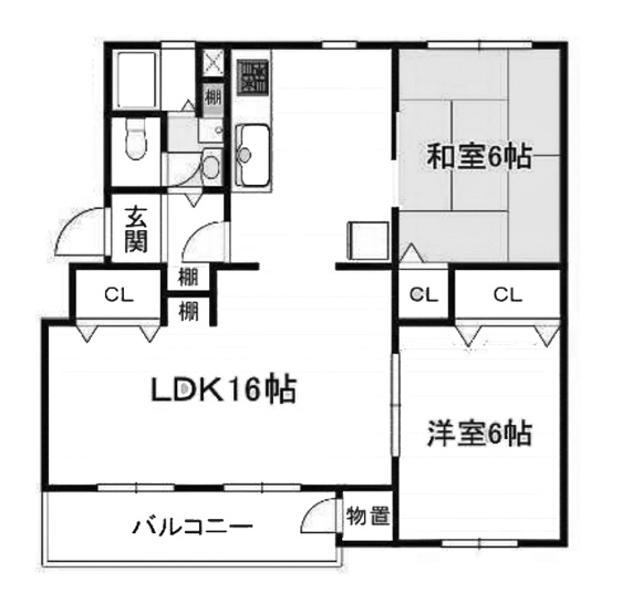 【間取り】 | メゾン神足1号棟 | 専有面積64.87㎡