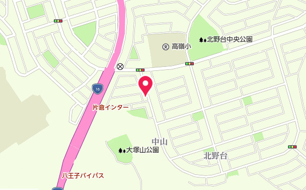 祝：成約済み　八王子市　北野台　新築戸建て　８期の地図|～仲介手数料無料☆八王子ひなた不動産～　八王子市北野台　新築戸建て