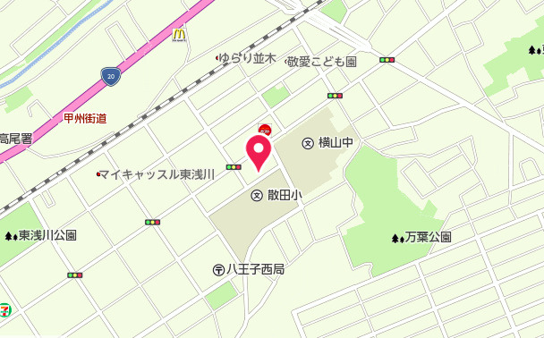 祝　成約済み　八王子市　散田町５丁目　新築戸建ての地図|～仲介手数料無料☆八王子ひなた不動産～　八王子市散田町　新築戸建て