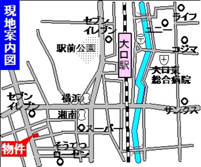 ラテルネ　横浜大口の地図