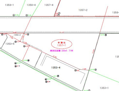 【区画図】 | 【LIXIL不動産ショップ】第２寄木戸分譲1区画 | 土地形状はこんな感じです。お好きなハウスメーカーで建築可能です。もちろんPLUSHOUSEでもご提案