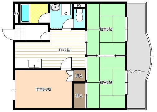 鳥山ハイツの間取り