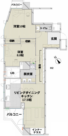 ヴィルヌーブ千駄木の間取り