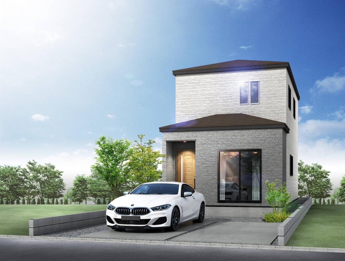 一宮東町2丁目　新築戸建　１号棟（北）の外観パース|建物面積　81.56㎡