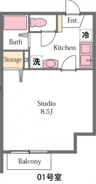 コンフォート黒須の間取り|R01