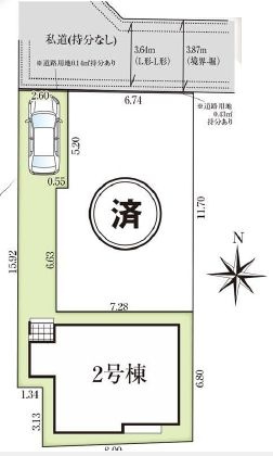 練馬区石神井町6丁目　ZEH水準省エネ邸宅　最終1棟の区画図
