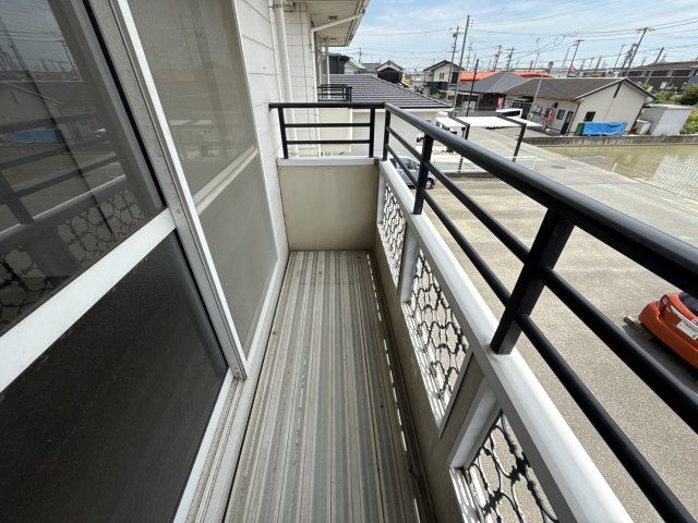 ムーンハウスⅡA棟のバルコニー