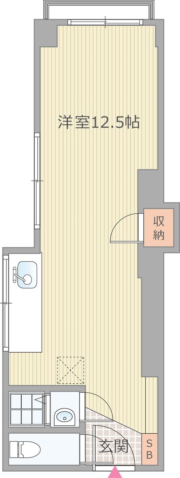 大阪市中央区西心斎橋２丁目の店舗事務所の間取り