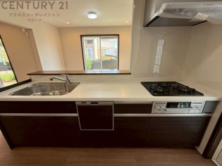 シンプルなデザインと使いやすさを兼ね備えた対面式システムキッチンは、効率的な作業スペースを提供し、家族やゲストとのコミュニケーションを促進します。