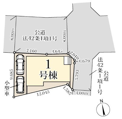 【区画図】川口市上青木２丁目　新築戸建