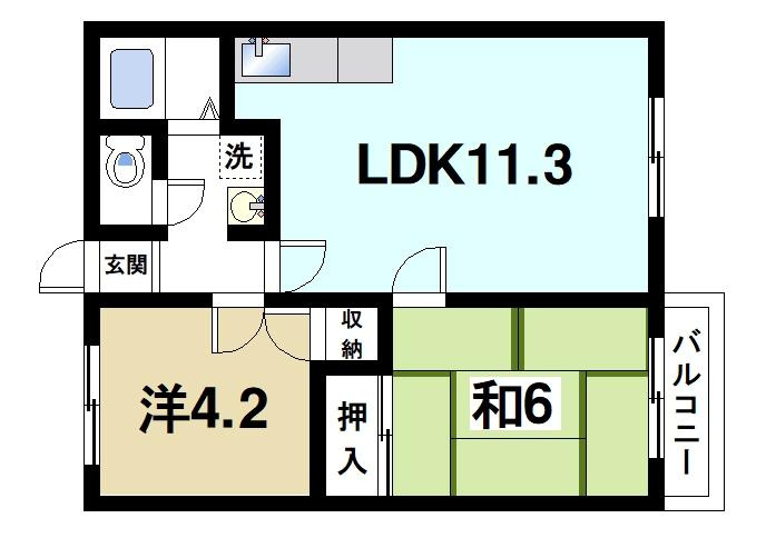 メゾン・ド・グランデュールの間取り|和室のある間取りです