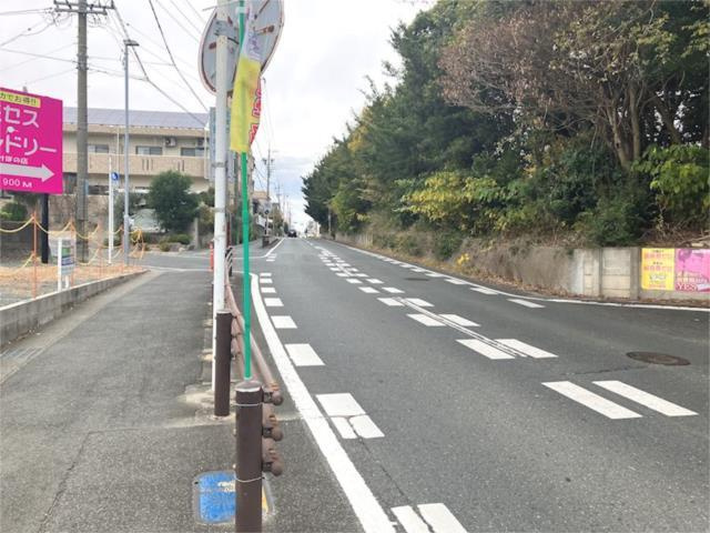 売地　豊橋市高師本郷町の前面道路含む現地写真|前面道路