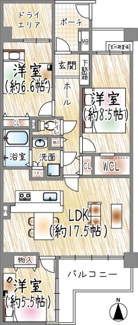 【間取り】 | ライオンズマンション雲雀丘花屋敷第二 | 間取り