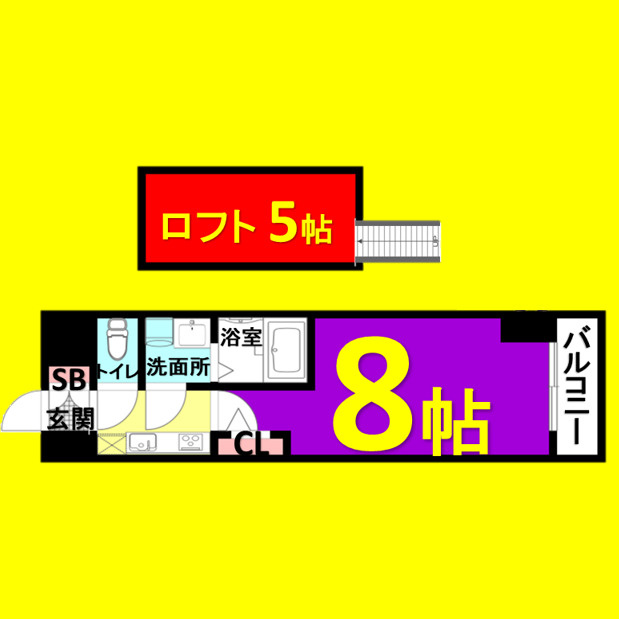 エステムコート名古屋栄デュアルレジェンド　名古屋市賃貸　仲介手数料無料の間取り
